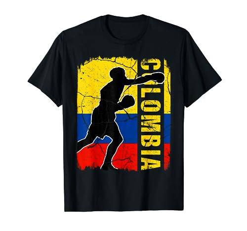 Colombian Boxing Team Colombia Flag Boxing Gloves T-Shirt