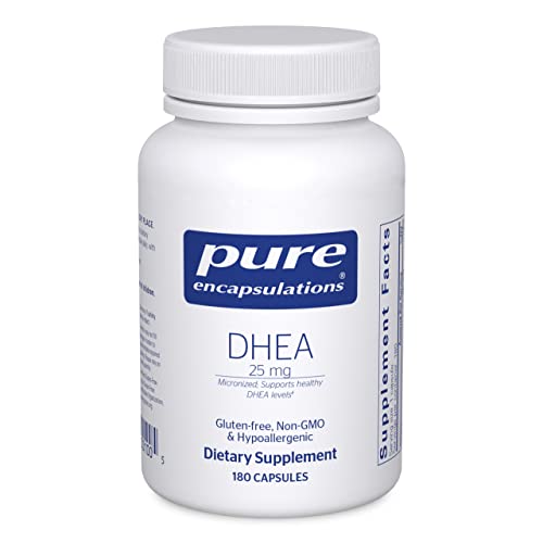Pure Encapsulations DHEA 25 mg - Supplement for Immune Support, Hormone Balance, Metabolism Support, and Energy Levels* - with Micronized DHEA - 180 Capsules