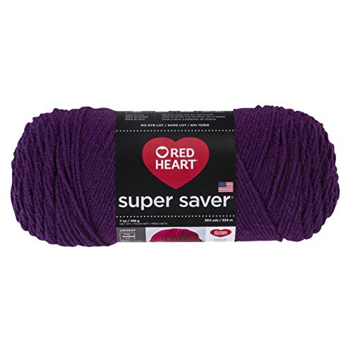 RED HEART Dark Orchid Super Saver Yarn, Single