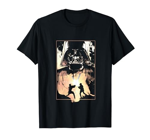 Star Wars Anakin Skywalker and Obi-Wan Battle Silhouette T-Shirt
