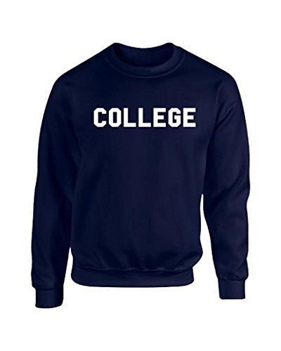 United Tees Animal House 'College' Crew Neck Sweatshirt XL/Navy