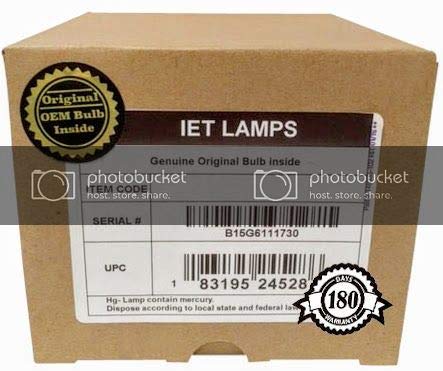 IET Lamps Genuine OEM Replacement Lamp for Epson Home Cinema 8700 UB Projector with One Year Warranty (Power by Osram)