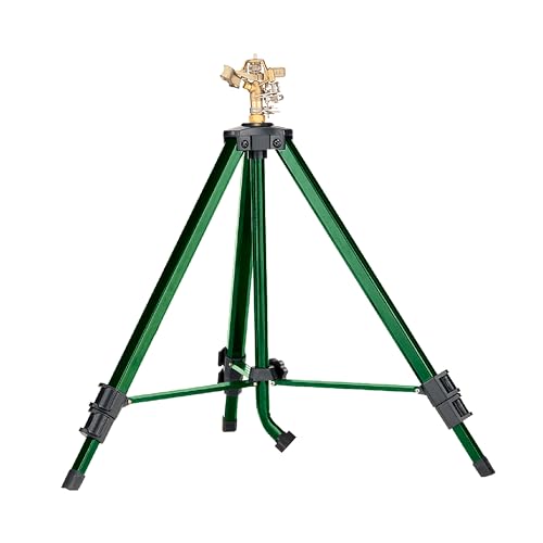 Orbit 58308Z Tripod Lawn Brass Impact Sprinkler - 360 Degree Rotating Sprinkler