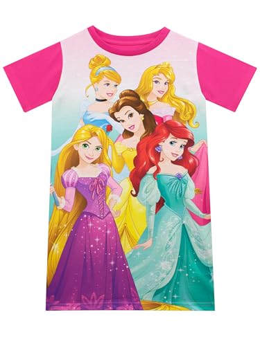 Disney Princess Nightgown | Princess Nightgowns for Girls | Rapunzel Cinderella And Little Mermaid Nightgown Multicolor 4