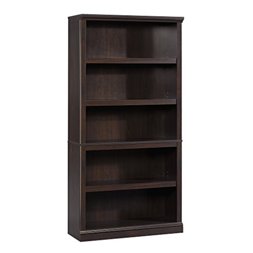 Sauder Miscellaneous Storage 5 Bookcase/Book Shelf, L: 35.28' x W: 13.23' x H: 69.76', Jamocha Wood finish