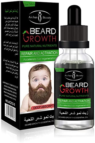 AICHUN BEAUTY Beard Oil Mustache Hair Pure Natural Nutrients Skin Cleansing Vitamins Grapefruit Seed Oil Ginger Andrea Hair 30ml