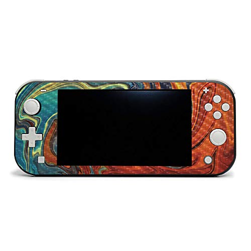 MightySkins Carbon Fiber Skin for Nintendo Switch Lite - Lava Water | Protective, Durable Textured Carbon Fiber Finish | Easy to Apply, Remove, and Change Styles | Made in The USA