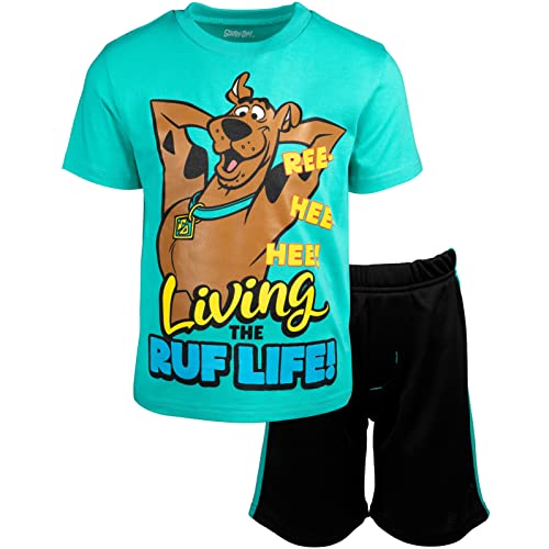 Scooby-Doo Toddler Boys T-Shirt Mesh Shorts Set Blue/Black 4T