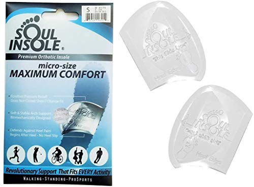 Soul Insole Shoe Bubble Orthotic Insoles for Plantar Fasciitis, Pronation, Heel Pain, Memory Gel Arch Support Inserts (Large - Transparent (Thicker Support))