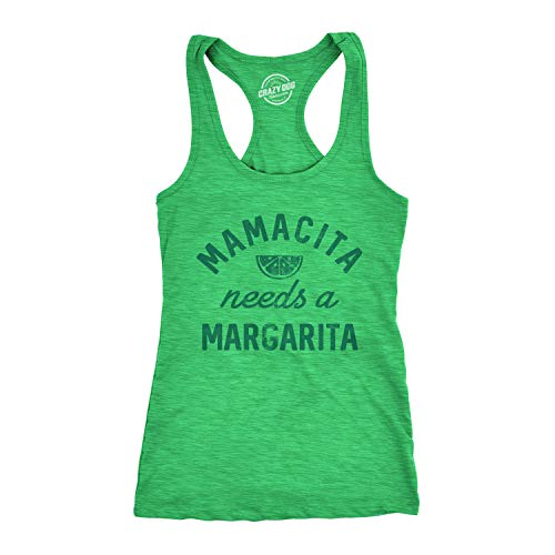 Womens Tank Mamacita Needs A Margarita Tanktop Funny Tequila Shirt Funny Racerback Tank Cinco De Mayo Tank Top for Women Funny Drinking Tank Top Novelty Green L