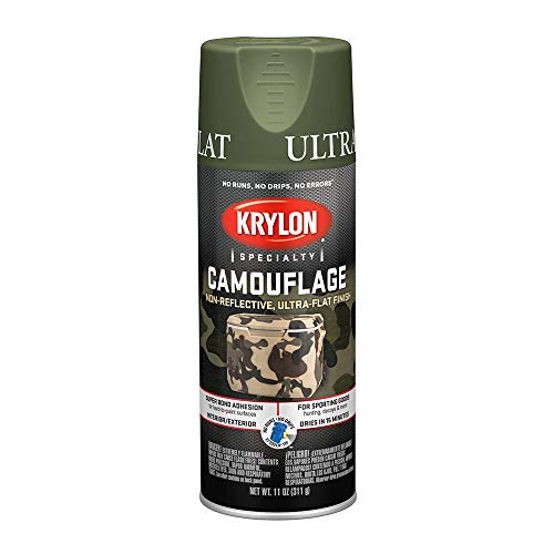 Krylon Camouflage spray Paint, Ultra Flat, Woodland Light Green, 11 oz. - K04296000