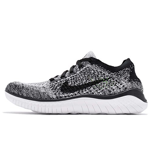 Nike Womens WMNS Free RN Flyknit 2018 942839 101 - Size 8W White/Black