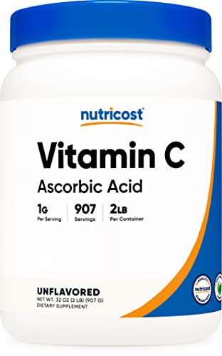 Nutricost Ascorbic Acid Powder (Vitamin C) 2 LBS - Gluten Free, Non-GMO