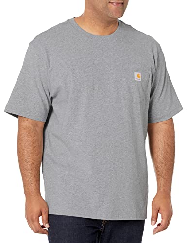 CarharttmensLoose Fit Heavyweight Short-Sleeve Pocket T-ShirtHeather GrayX-Large