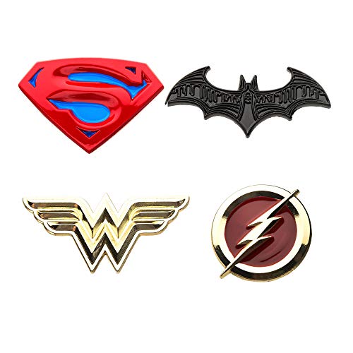 DC Justice League Logos Enamel Collector Pins | Set of 4