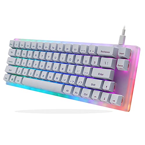 XVX 60% Percent Keyboard, V-K66 Mechanical Gaming Keyboard Gasket Mounted, Wired LED Backlit Keyboard with Arrow Keys