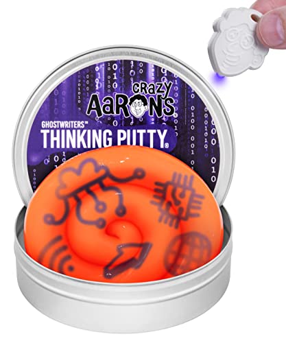 Crazy Aaron's Ghostwriters Cryptic Code Thinking Putty - 4' Tin Thinking Putty - Non-Toxic Sensory Play Putty - Never Dries Out - Creative Toy for Kids and Adults