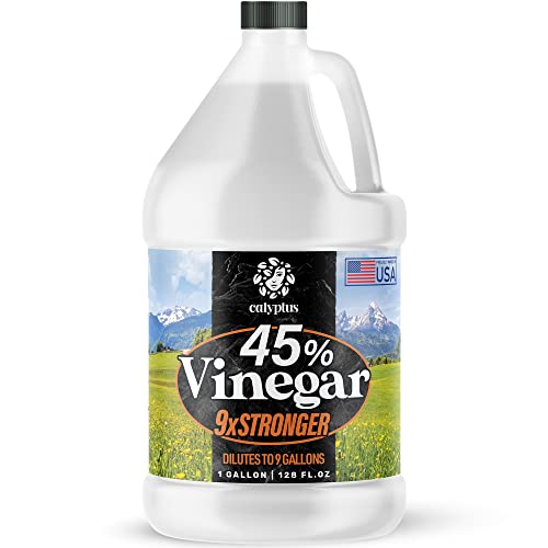 Calyptus 45% Pure Super Concentrated Vinegar | Dilutes to 9 Gallons | 9x Power Concentrate Vinegar | 1 Gallon
