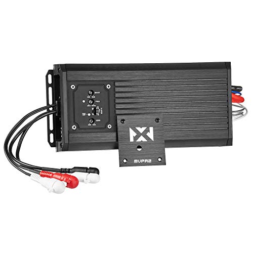 NVX MVPA2 600W Total RMS 2-Channel Bridgeable Marine-V Series Micro Class D Compact Marine/Powersports/Motorcycle Amplifier | IPX67 Waterproof Rating