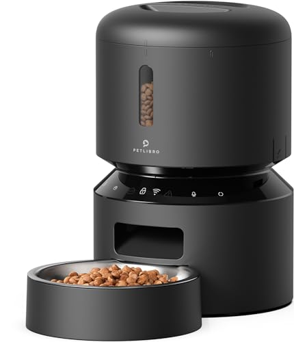 PETLIBRO Automatic Cat Feeder with Alexa, 5G WiFi Pet Feeder with Freshness Preservation, Timed Cat Feeders for Dry Food, Up to 48 Portions 10 Meals Per Day, Granary Pet Feeder for Cat/Dog