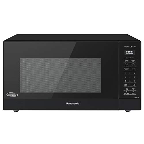 Panasonic NN-SN75LB cu.ft Cyclonic Inverter Countertop Microwave Oven 1250Watt Power with Genius Sensor Cooking, 1.6 cft, Black