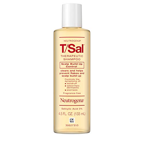 Neutrogena T/Sal Therapeutic Shampoo for Scalp Build-Up Control with Salicylic Acid, Scalp Treatment for Dandruff, Scalp Psoriasis & Seborrheic Dermatitis Relief, 4.5 fl. oz