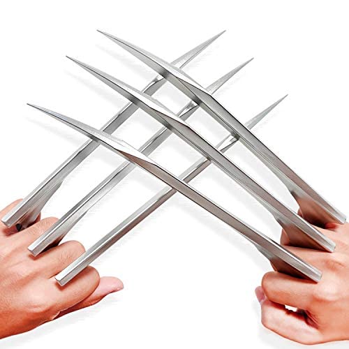 Superhero Claws,Wolf Claws,1 Pair Durable Plastic Claws for Halloween Cosplay Props Silver