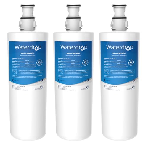 Waterdrop 3US-AF01 Under Sink Water Filter, Replacement for Standard Filtrete 3US-AF01, 3US-AS01, Aqua-Pure AP Easy C-CS-FF, WHCF-SRC, WHCF-SUFC, WHCF-SUF, NSF/ANSI 42 Certified, Pack of 3
