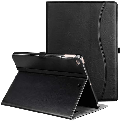 ZtotopCases for iPad 6th/5th Generation 9.7 Inch 2018/2017 iPad Air 2 & 1 Case, Premium PU Leather Business Folding Cover with Auto Wake/Sleep, Multiple Viewing Angles for iPad Air 2nd/1st Gen, Black
