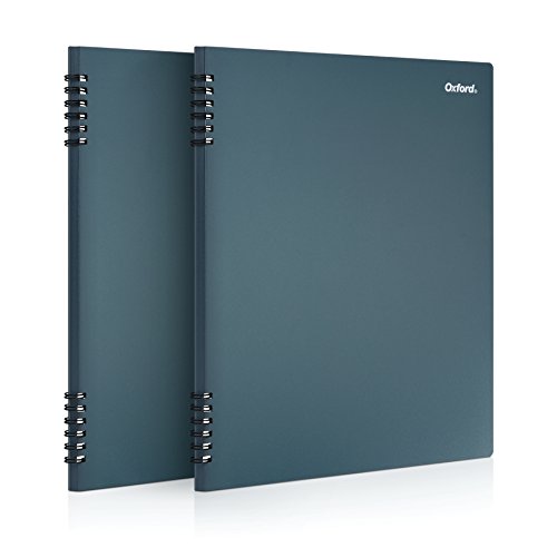 Oxford Stone Paper Notebook, 8-1/2' x 11', Blue Cover, 60 Sheets, 2 Pack (161646)