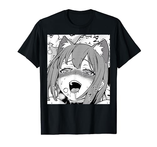 Neko/Cat Ahegao Girl Anime Otaku Weeb Love T-shirt