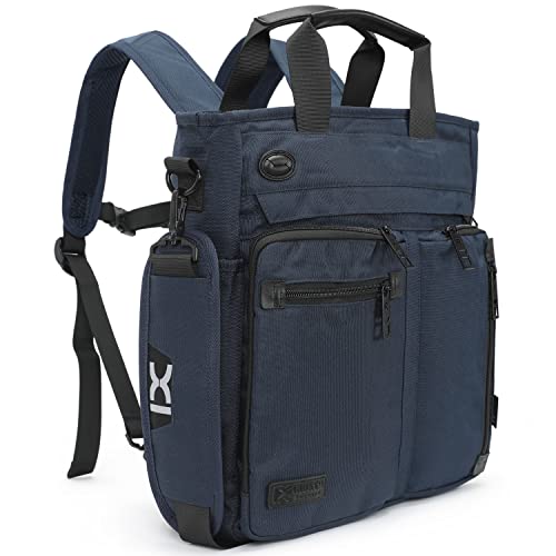 INOXTO Men’s Messenger Bag, 3 in 1 Convertible Backpack Tote Briefcase Bag Business Office Bag Laptop Shoulder Bag for Men