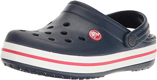 Crocs Kids' Crocband Clog , Navy/Red, 3 Little Kid