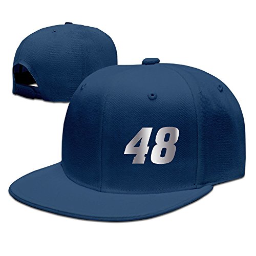 Jimmie Johnson 48 Logo Platinum Style Baseball Snapback Cap Navy