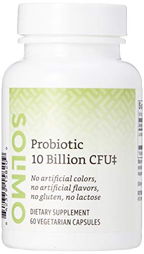 Amazon Brand - Solimo Daily Probiotic Capsule, 10 Billion Active Cultures, Supporting Digestive and Intestinal Health, 60 Count (Two Month Supply)
