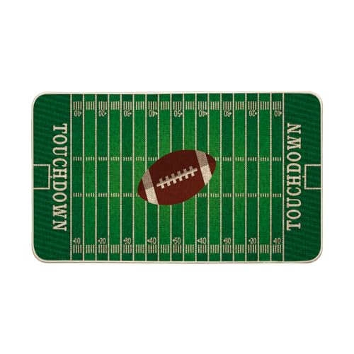 Artoid Mode Touch Down American Football Court Doormat, Rugby Boy Home Decor Low-Profile Rug Switch Mat for Indoor Outdoor 17x29 Inch