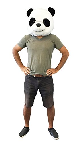 CLEVER IDIOTS INC Animal Head Mask - Plush Costume for Halloween Parties & Cosplay (Panda)