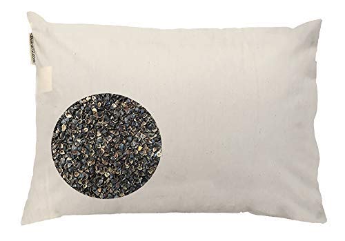 Beans72 Organic Buckwheat Pillow - Japanese Size (14 inches × 20 inches) Made in USA
