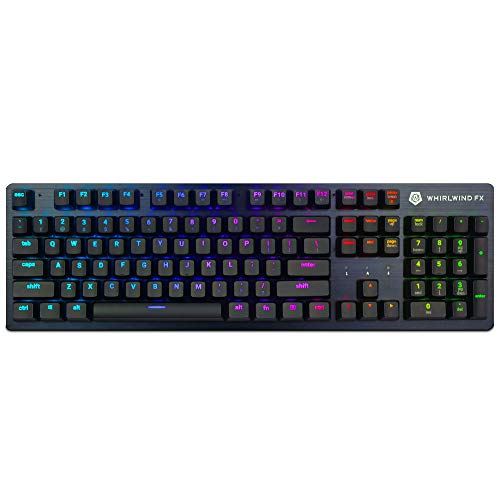 Whirlwind FX Element V2 Gaming Keyboard: Interactive and Customizable Lighting – Immersive, Reactive RGB Experience (Full Size Keyboard, Blue Clicky)