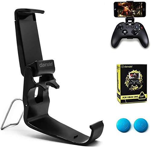 dainslef Xbox Controller Phone Mount, Controller Mobile Gaming Clip for Xbox One, Foldable Phone Holder Clamp for Xbox One/One S/Steelseries Nimbus Duo (Clip Only)
