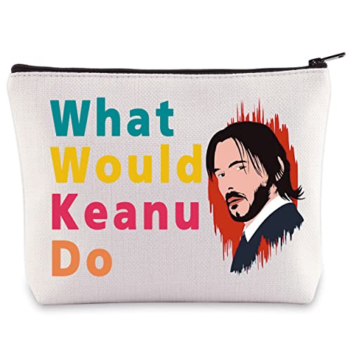 BWWKTOP Keanu Fans Cosmetic Makeup Bag Keanu Inspired Gifts What Would Keanu Do Makeup Zipper Pouch Bag TV Serial Merchandise (Keanu Do)