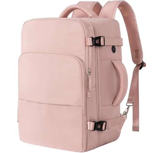Hanples Carry On Travel Laptop Backpack for Women - Waterproof, USB Charging, Fits 16-Inch Laptops