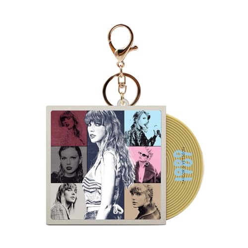 TS 1989 Album CD Record Keychains Tay-lor Merch Gifts Keyrings Swif-tie for Fans Daughter Sister Friends Swif-tie Concert (Retro)