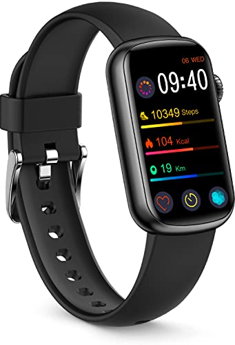 FITVII Slim Fitness Tracker with Blood Oxygen, Blood Pressure, 24/7 Heart Rate and Sleep Tracking, IP68 Waterproof Activity Trackers and Smart Watches with Step Tracker, Pedometer for Women Kids