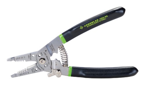 Greenlee Hand Tools Stainless Steel Wire Stripper Pro (1950-SS), 10-18AWG, Color