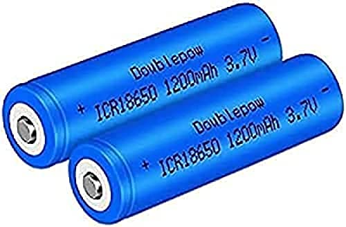 ARHAR Tteries, Li-ion 3.7V 1200mAh ICR Button Top for Flashlight, Doorbells, Headlamps, RC Cars Etc,2 Pack