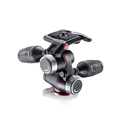Manfrotto X-PRO 3-Way Tripod Head, for Camera Tripods, Fluid Ball Head, Camera Stabilizer, Photography Accessories for Content Creation, Professional Photography