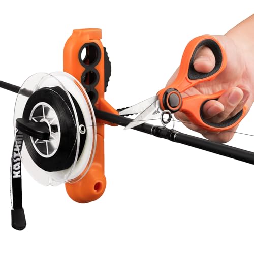 KastKing Patented Radius Line Spooler & Fishing Scissors, Without Line Twist, Super Sharp 3CR13 Stainless Steel Blades, Fishing Line Spooling for Spinning and Casting Reels, Great Fishing Gifts