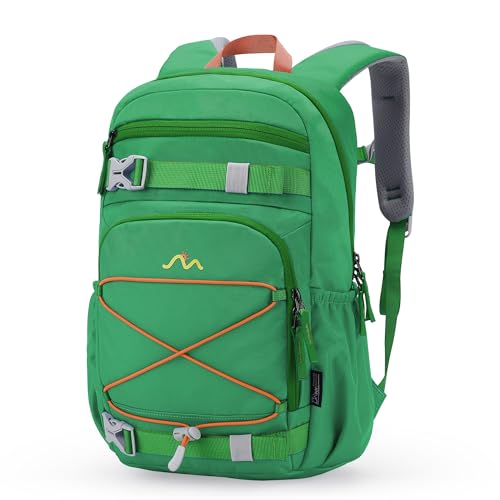 MOUNTAINTOP Kids Backpack for Boys Girls Elementary Kindergarten School Bag Lightweight Children Daypack Green