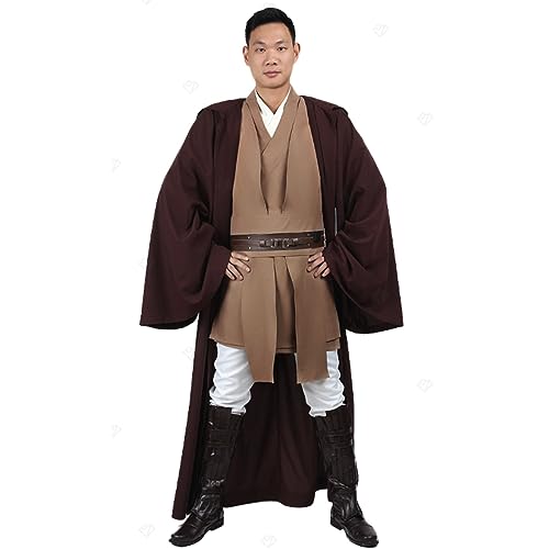 Jedi Knight Cosplay Mace Windu Costume for Men Women Adult Anime Outfit Halloween Party (Male XXL)